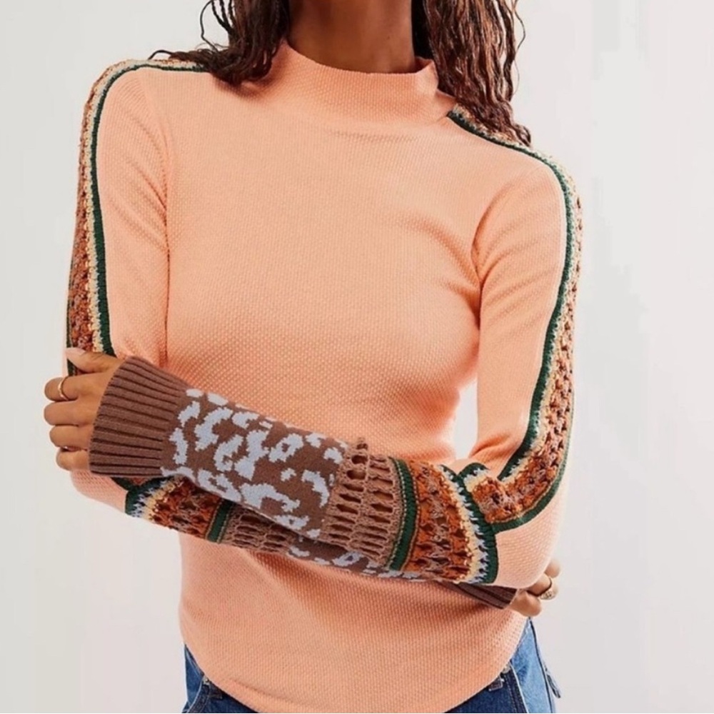 Free People Switch It Up Cuff Thermal Top - NWT